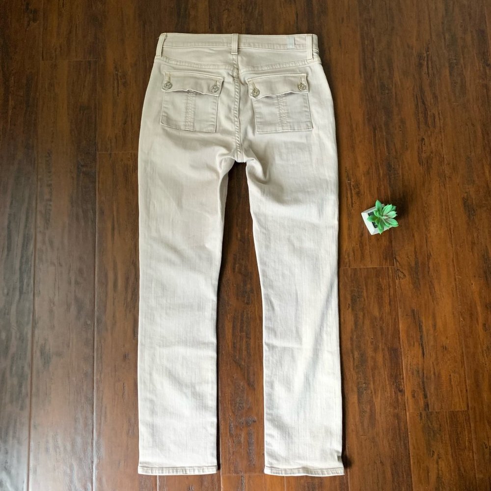 7 FOR ALL MANKIND Mid-Rise Straight Leg Jeans